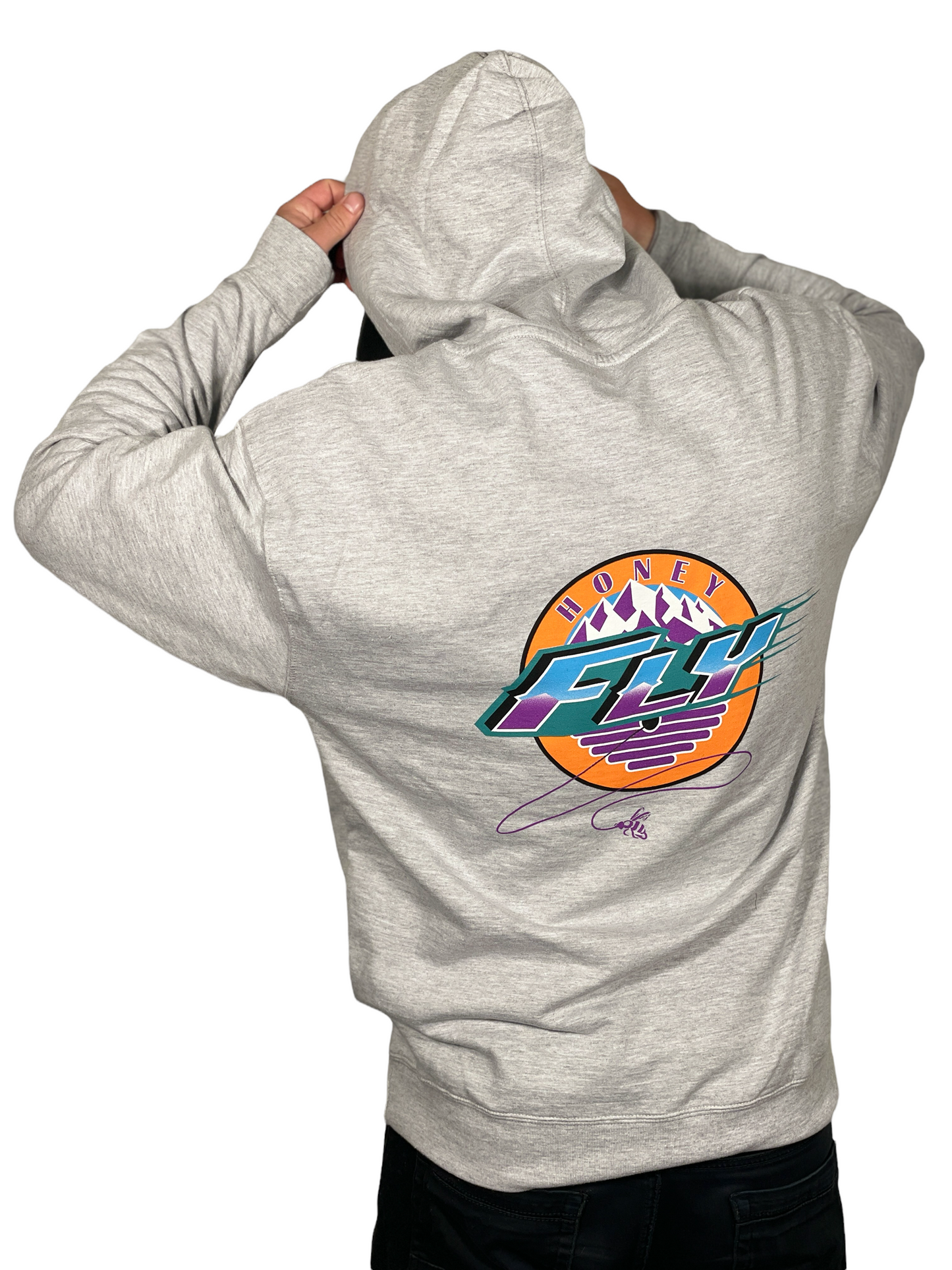 Fly Fishing On The Middle Provo Adult Pull-Over Hoodie by Wray